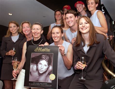 1999 matildas nude calendar|Alicia Ferguson of the Matildas with the calendar in November 1999